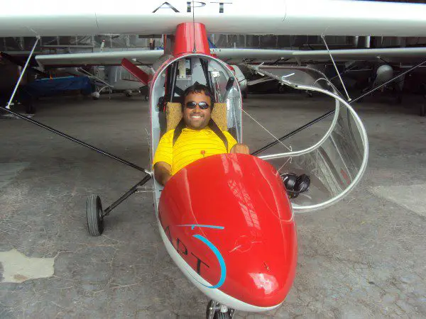 Srin Madipalli in a plane