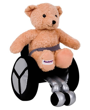 Teddy Jon in a wheelchair