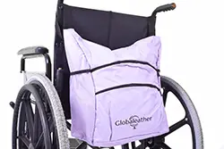 Stylish Globaleather wheelchair carry bag in lilac