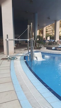 Hoist by accessible pool in Spain