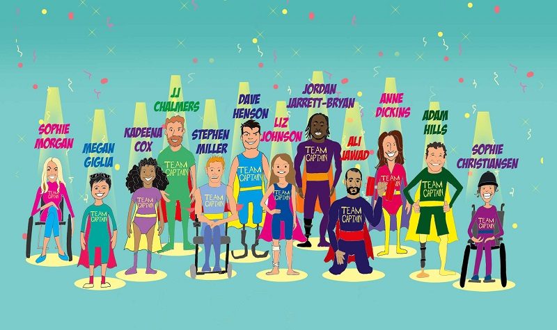 Superhero Series Paralympic captins graphic