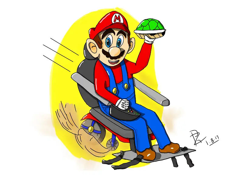Disabled gaming illustration