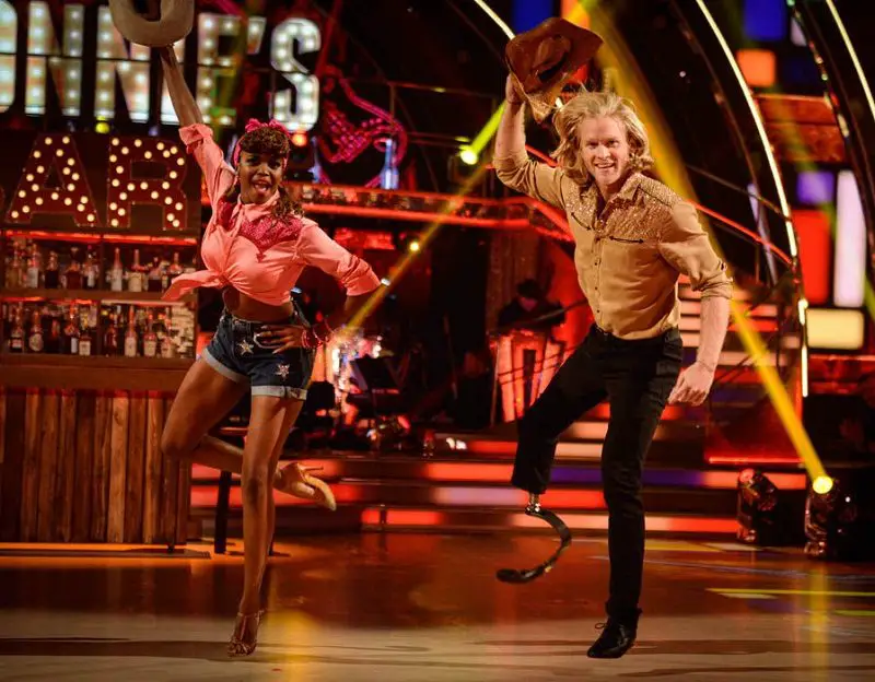 Jonnie Peacock on Strictly Come Dancing with his blade