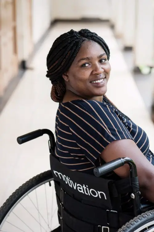 Salome in wheelchair from Motivation