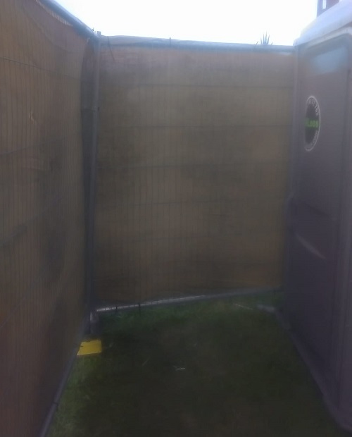 Inaccessible disabled toilet at Lost Village festival