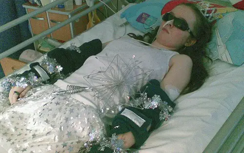Jessica lying in hospital