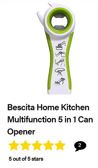 Bescita Home Kitchen Multifunction 5 in 1 can opener review