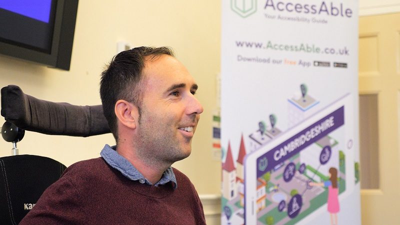 Martyn Sibley speaking at the AccessAble launch in Cambridge