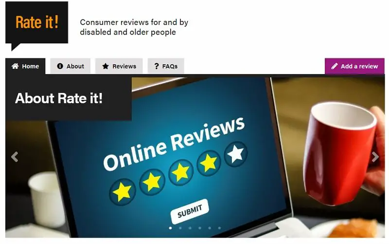 Reviews website Rate It! for disabled people