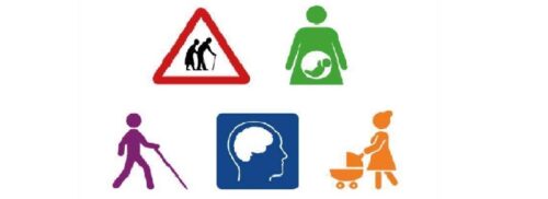 Disability symbols on Ability Access logo