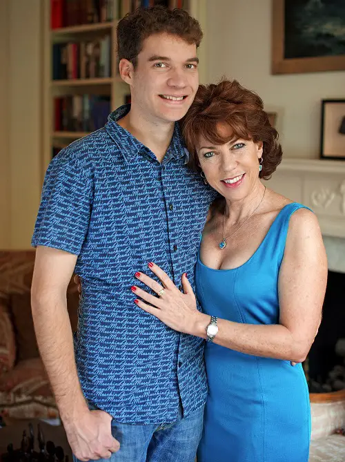 Jules Robertson with his mum Kathy Lette