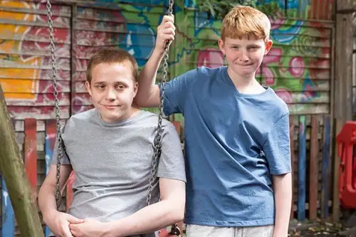 Alfie and Tom Jacobs as Riley and Chatham Taylor on EastEnders