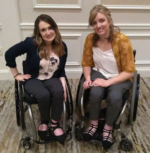 Shannon with Hayley, another wheelchair model