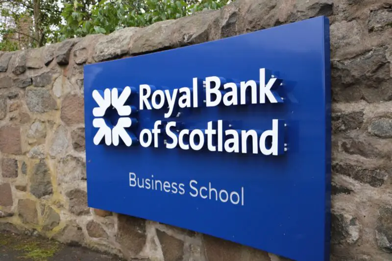 RBS Business School sign
