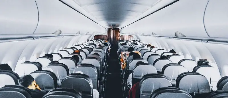 Airline seats on an aeroplane