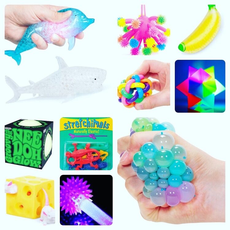 A collection of sensory toys for children and adults with autism and ADHD
