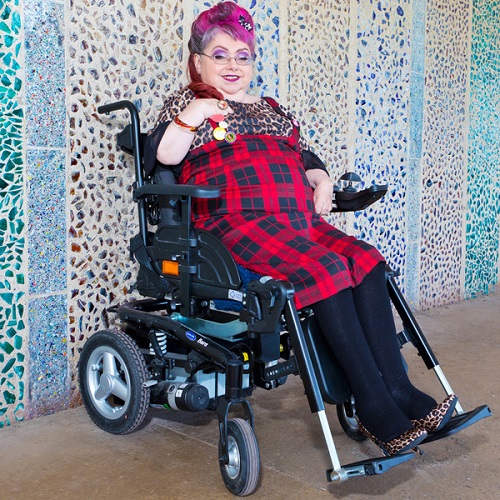 Wheelchair user Penny Penner who calls herself The Naked Punk