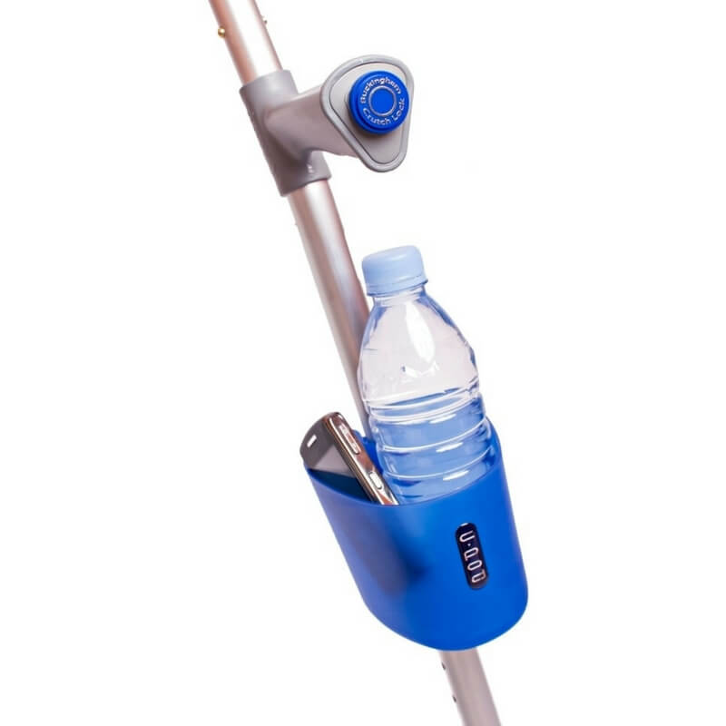Crutch storage accessory attached to a crutch pole