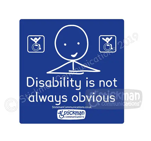 Disability is not obvious vinyl sticker