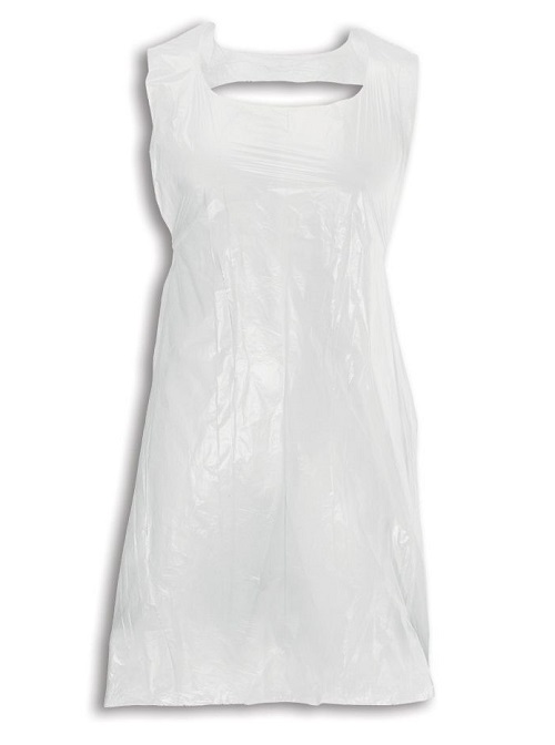 PPE white plastic apron