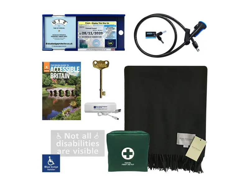 Disabled driver's accessory kit and Blue Badge anti-theft device