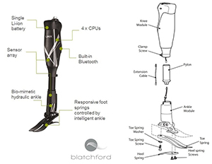 Blatchford bionic leg diagram