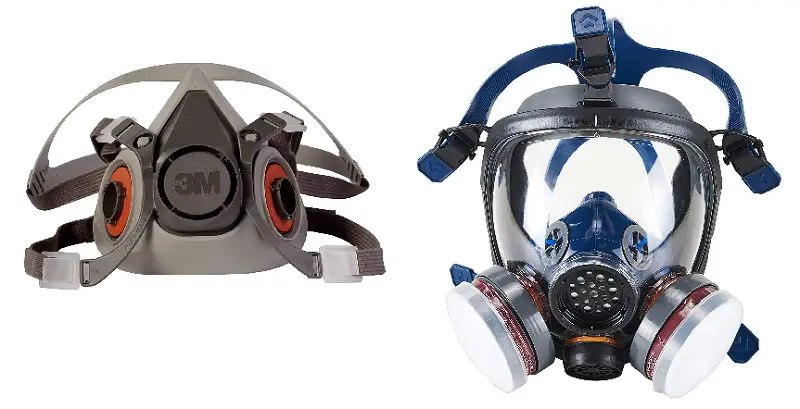 Half face respirator and full face respirator