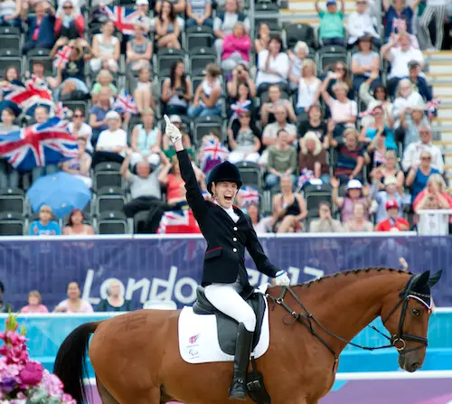 Sophie Christansen riding Rio the horse at Paralympics London 2012