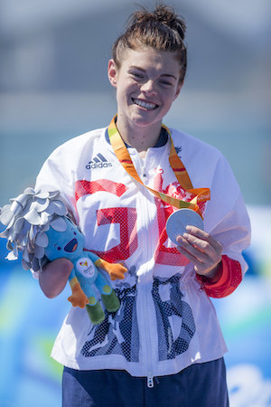 Lauren Steadman holding medal