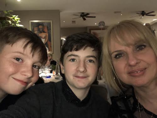 Emma with her teenage sons