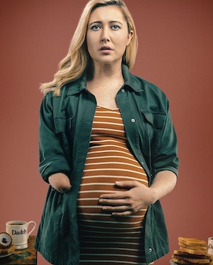 Melissa Johns as pregnant Hannah Taylor in BBC's Life