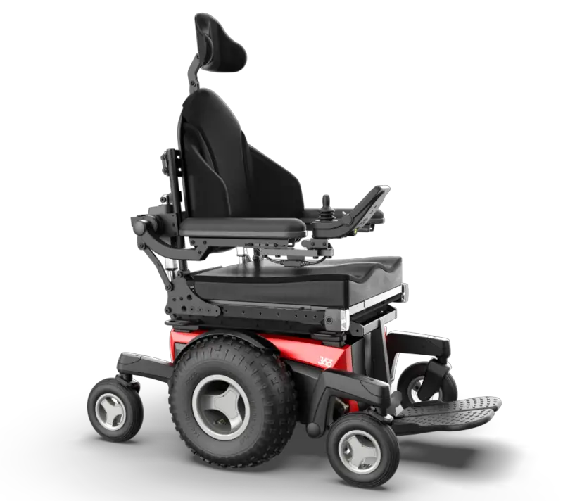 360 Magic all terrain wheelchair in red