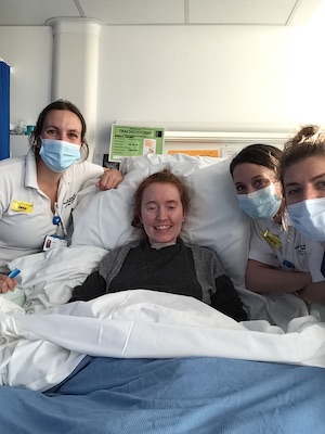Rebecca and three nurses